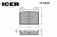 Комплект тормозных колодок ICER 180169