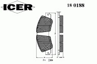 Комплект тормозных колодок ICER 180188