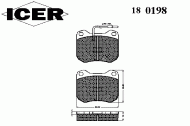 Комплект тормозных колодок ICER 180198