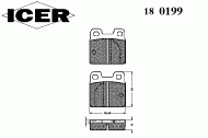 Комплект тормозных колодок ICER 180199