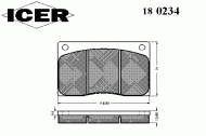 Комплект тормозных колодок ICER 180234