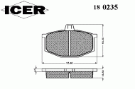 Комплект тормозных колодок ICER 180235