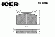 Комплект тормозных колодок ICER 180284