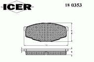 Комплект тормозных колодок ICER 180353