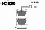 Комплект тормозных колодок ICER 180356