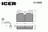 Комплект тормозных колодок ICER 180360