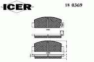 Комплект тормозных колодок ICER 180369