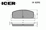 Комплект тормозных колодок ICER 180391