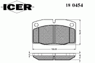 Комплект тормозных колодок ICER 180454