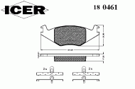 Комплект тормозных колодок ICER 180461