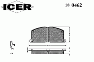 Комплект тормозных колодок ICER 180462