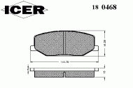 Комплект тормозных колодок ICER 180468