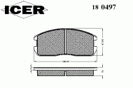 Комплект тормозных колодок ICER 180497