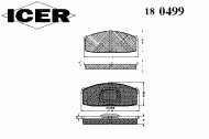 Комплект тормозных колодок ICER 180499