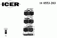 Комплект тормозных колодок ICER 180553-203