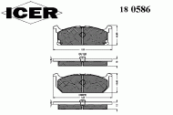 Комплект тормозных колодок ICER 180586