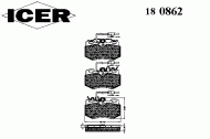 Комплект тормозных колодок ICER 180862