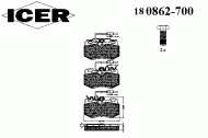 Комплект тормозных колодок ICER 180862-700
