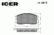 Комплект тормозных колодок ICER 180875