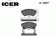 Комплект тормозных колодок ICER 180997