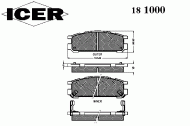 Комплект тормозных колодок ICER 181000