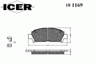 Комплект тормозных колодок ICER 181169