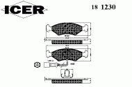 Комплект тормозных колодок ICER 181230