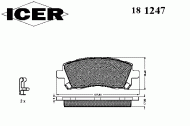 Комплект тормозных колодок ICER 181247