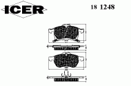 Комплект тормозных колодок ICER 181248