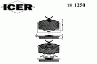 Комплект тормозных колодок ICER 181250