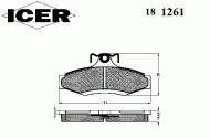 Комплект тормозных колодок ICER 181261