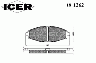 Комплект тормозных колодок ICER 181262