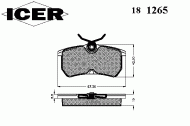 Комплект тормозных колодок ICER 181265