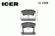 Комплект тормозных колодок ICER 181268