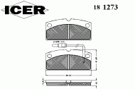 Комплект тормозных колодок ICER 181273