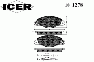Комплект тормозных колодок ICER 181278