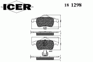 Комплект тормозных колодок ICER 181298
