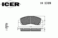 Комплект тормозных колодок ICER 181318