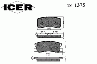 Комплект тормозных колодок ICER 181375
