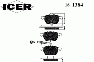 Комплект тормозных колодок ICER 181384