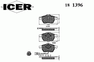 Комплект тормозных колодок ICER 181396