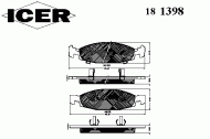 Комплект тормозных колодок ICER 181398