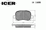 Комплект тормозных колодок ICER 181408