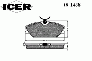 Комплект тормозных колодок ICER 181438