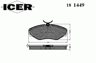 Комплект тормозных колодок ICER 181449