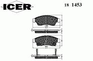 Комплект тормозных колодок ICER 181453