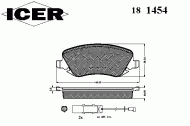 Комплект тормозных колодок ICER 181454