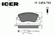 Комплект тормозных колодок ICER 181454-701