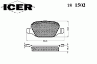 Комплект тормозных колодок ICER 181502