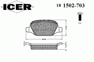 Комплект тормозных колодок ICER 181502-703